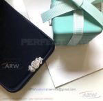 AAA Replica Tiffany Bow Ribbon Engagement Ring In Platinum